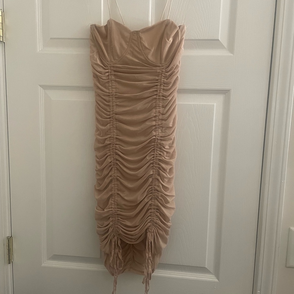 Almost Famous Beige Mini Dress